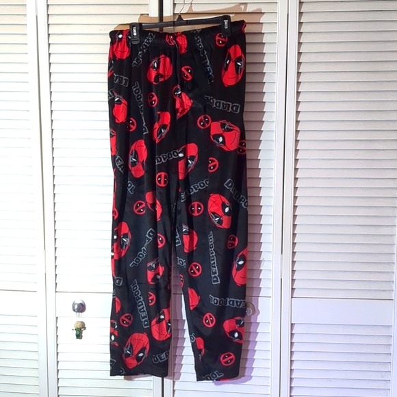 Plush Marvel Deadpool Pajama Pants - Picture 1 of 5